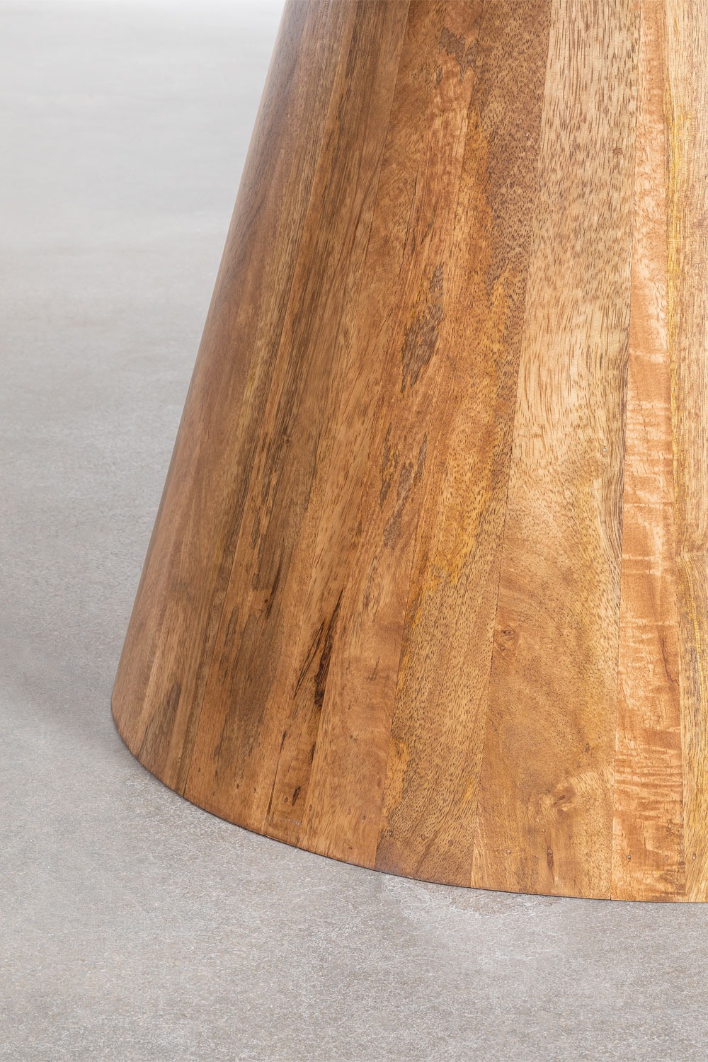 Mesa de Comedor Redonda en Madera de Mango (Ø140 cm) Decloe Madera Oscura