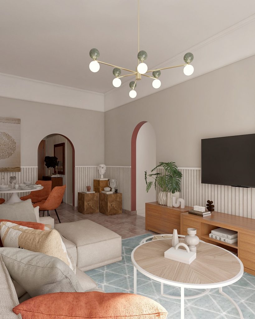 Proyecto de diseño de interiores y decoración. Asesoramiento decorativo Casa L10 en Guía Gran Canaria.