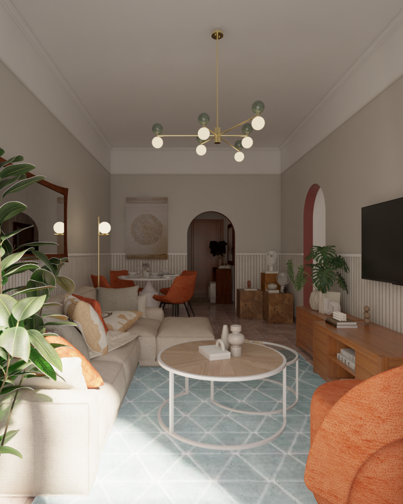 Proyecto de diseño de interiores y decoración. Asesoramiento decorativo Casa L10 en Guía Gran Canaria.