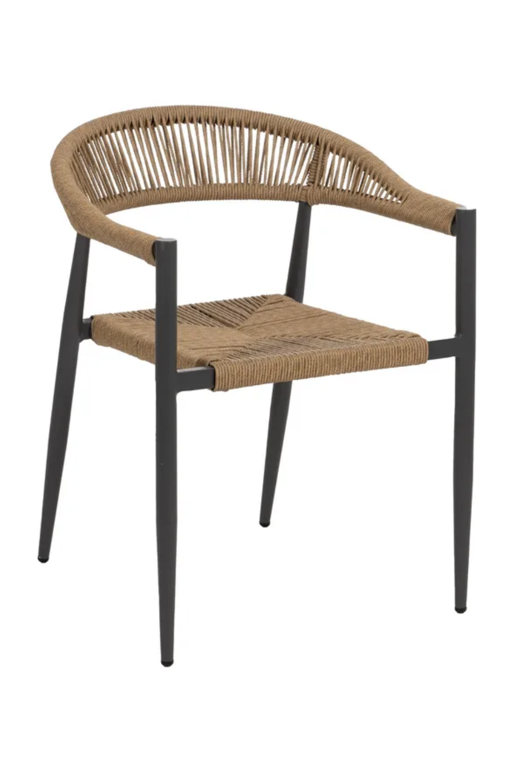 Silla trenzada en aluminio con reposabrazos apto exterior tienda online Jameos Estudio