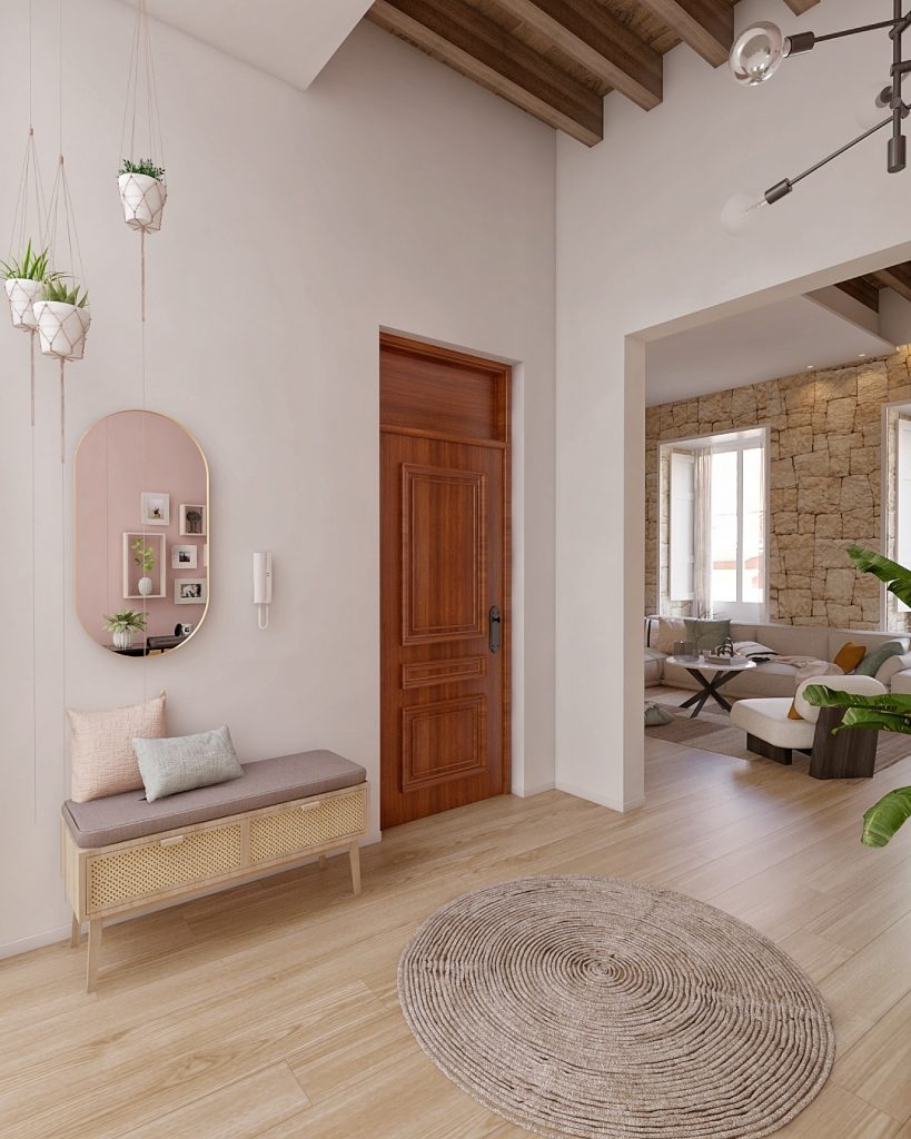 Proyecto de diseño de interiores y decoración. Asesoramiento decorativo Casa EK en Guía Gran Canaria. Renovación de salón en Gran Canaria.