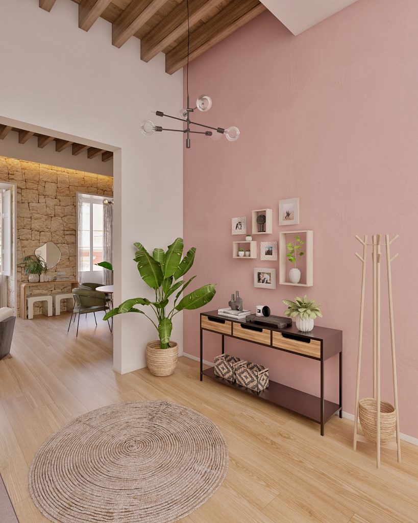 Proyecto de diseño de interiores y decoración. Asesoramiento decorativo Casa EK en Guía Gran Canaria. Renovación de salón en Gran Canaria.