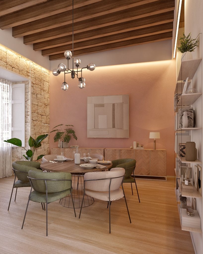 Proyecto de diseño de interiores y decoración. Asesoramiento decorativo Casa EK en Guía Gran Canaria. Renovación de salón en Gran Canaria.