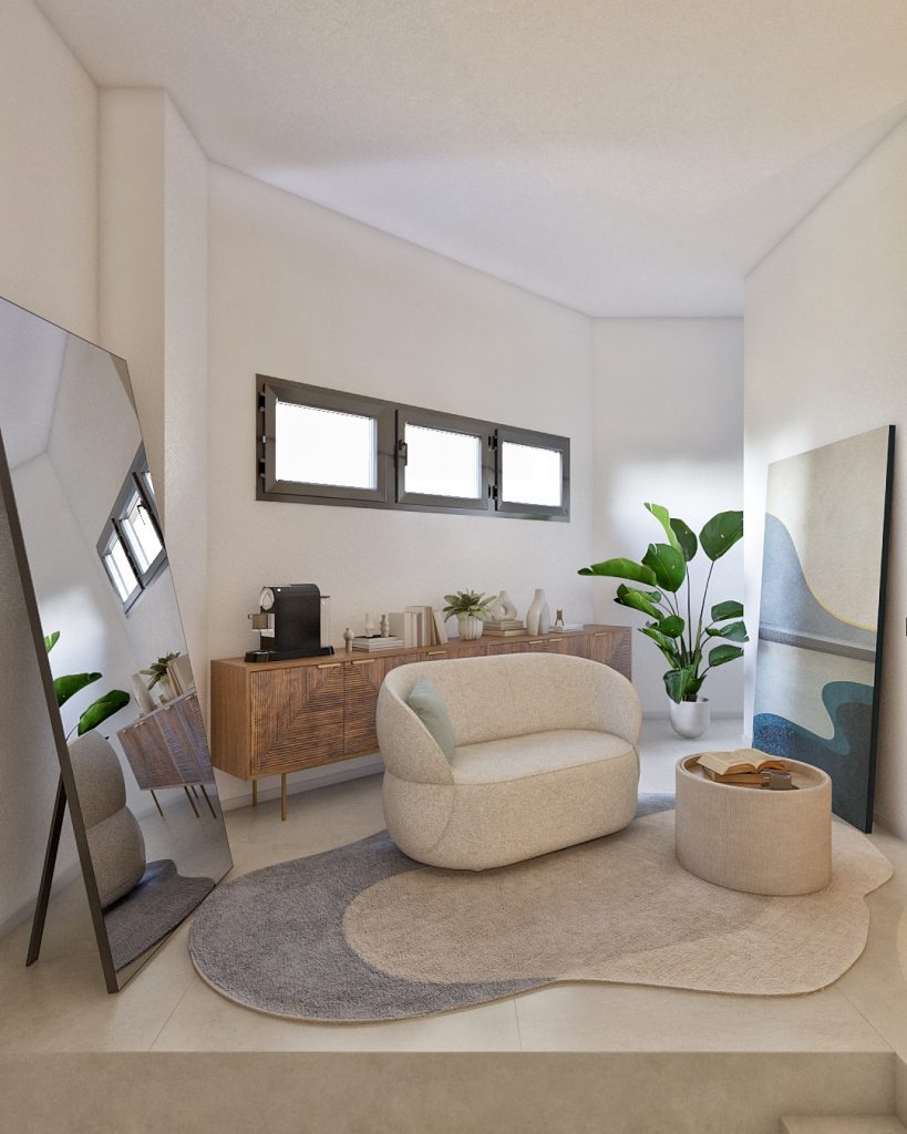 Proyecto de diseño de interiores y decoración. Asesoramiento decorativo Home Staging Las Ramblas Living en Guía Gran Canaria.