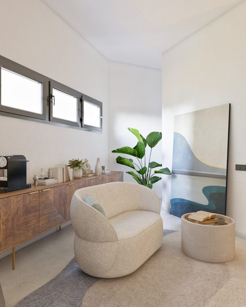 Proyecto de diseño de interiores y decoración. Asesoramiento decorativo Home Staging Las Ramblas Living en Guía Gran Canaria.