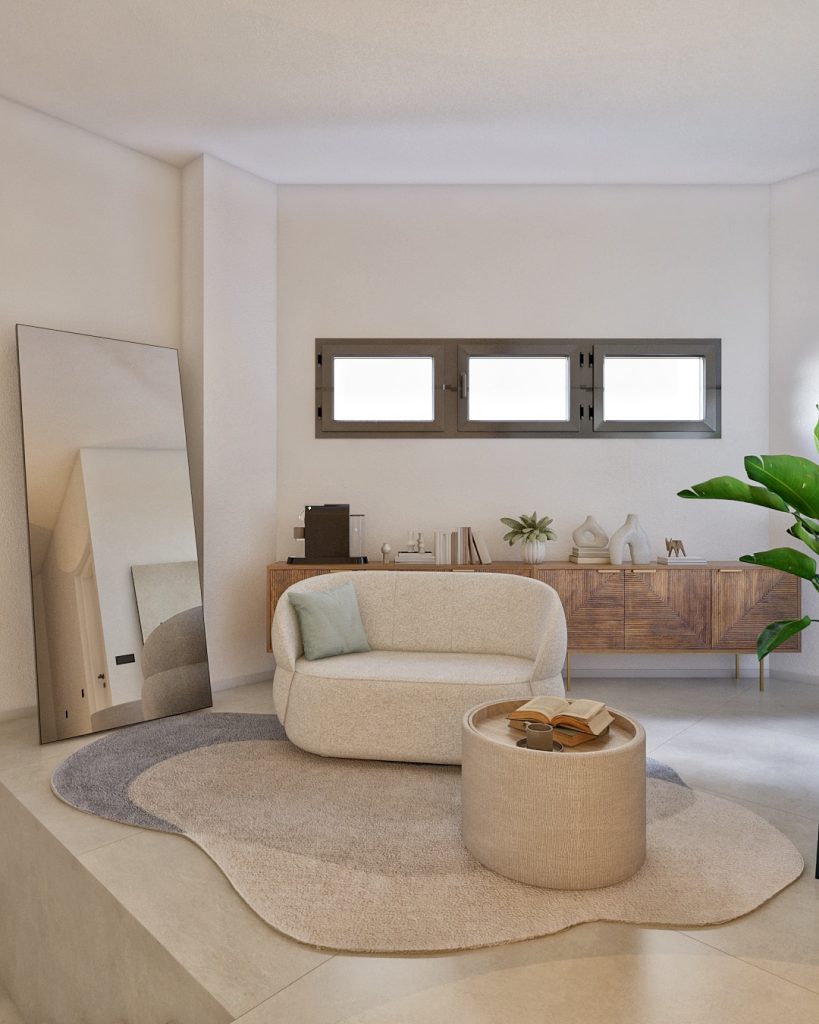 Proyecto de diseño de interiores y decoración. Asesoramiento decorativo Home Staging Las Ramblas Living en Guía Gran Canaria.