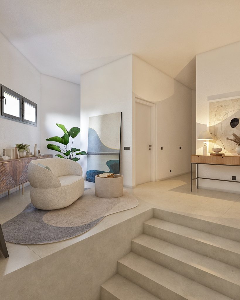 Proyecto de diseño de interiores y decoración. Asesoramiento decorativo Home Staging Las Ramblas Living en Guía Gran Canaria.