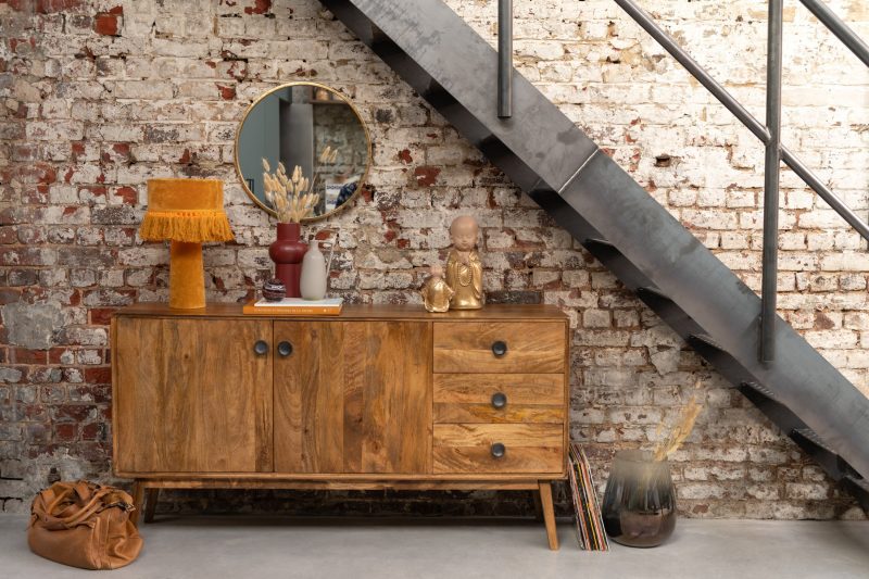 Espejo redondo dorado 60cm de la tienda en diseño de interiores y decoración Jameos Estudio