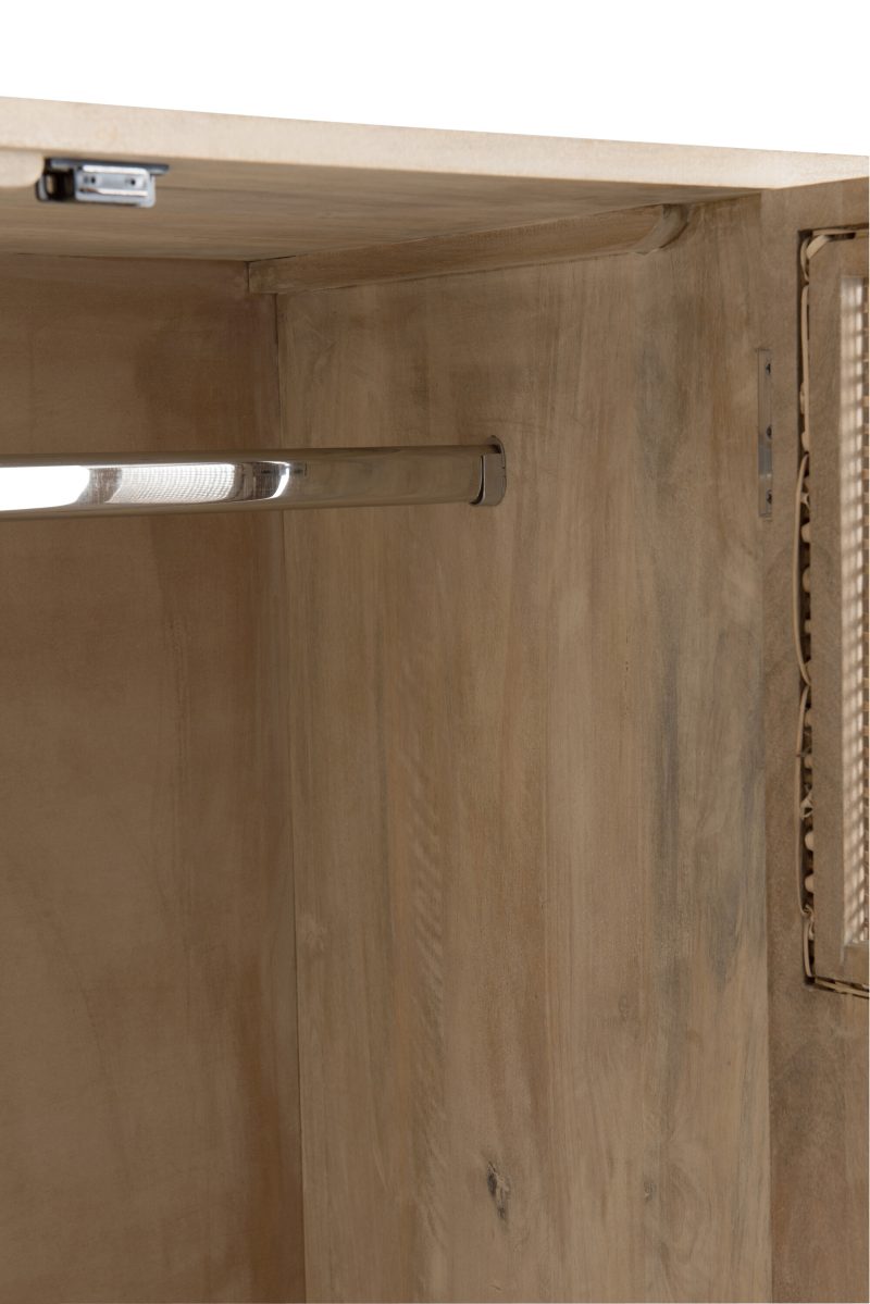 Armario 3 Puertas + 4 Cajones Ratan Tejido Madera De Mango Natural tienda Jameos Estudio