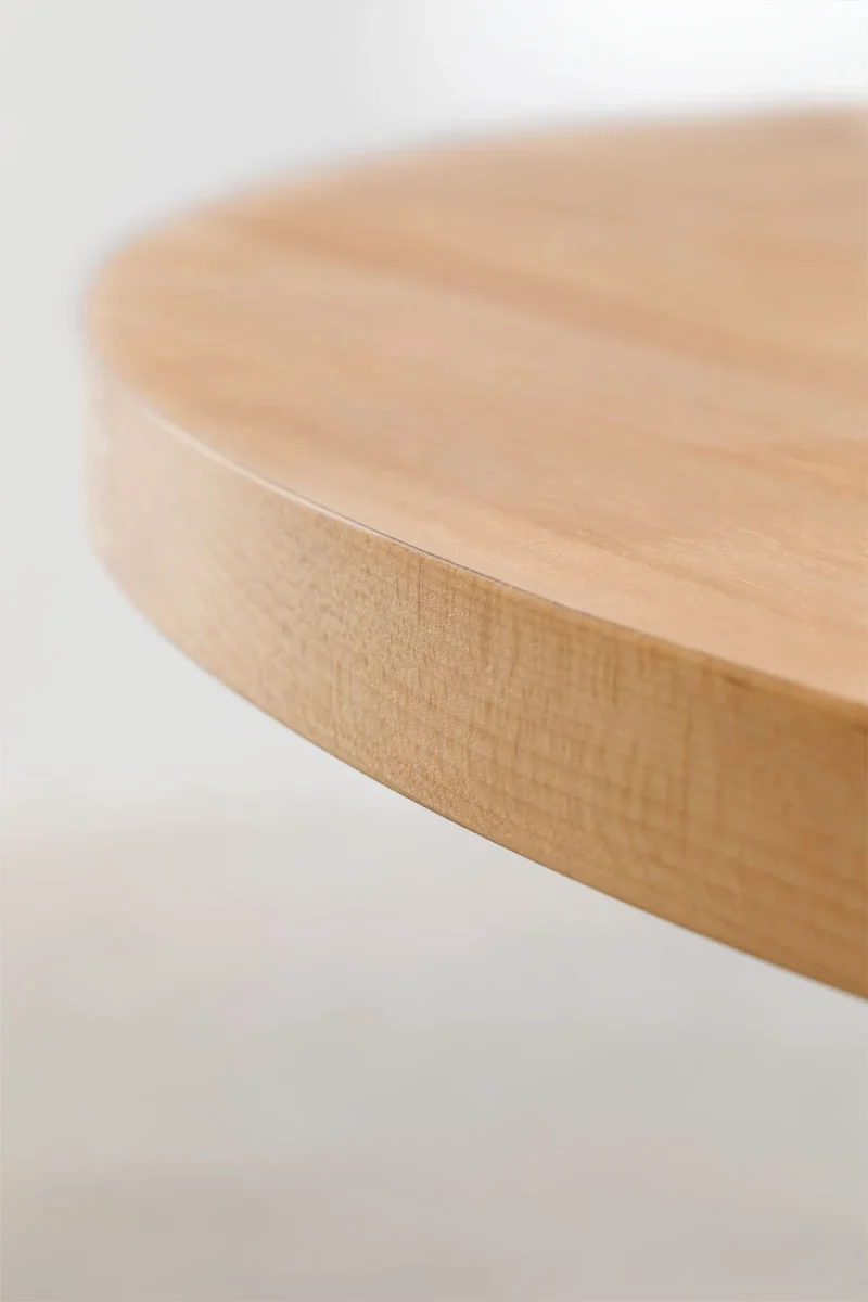 Mesa de Comedor Redonda en MDF y Madera (Ø120 cm) Robin Madera Clara