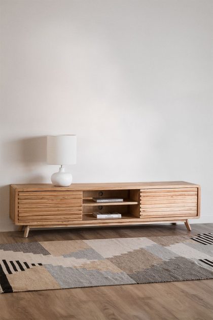 Eleva tu salón con el Mueble TV Zinx de Jameos Estudio. Sofisticación y versatilidad en madera de Mindi. Descúbrelo ahora.
