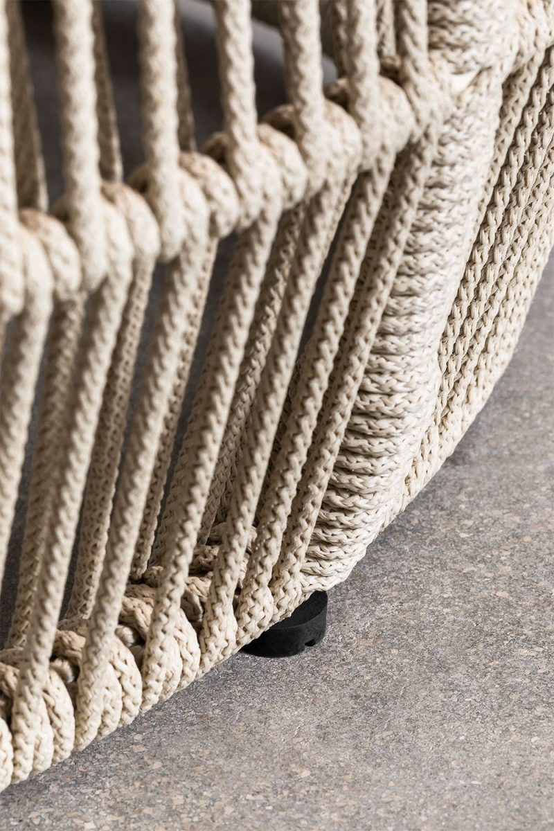 Eleva tu jardín con la Mesa de Centro Redonda (Ø80cm) Nook de Jameos Estudio: estilo único con madera de acacia y detalles de cuerda. ¡Descúbrela ahora!