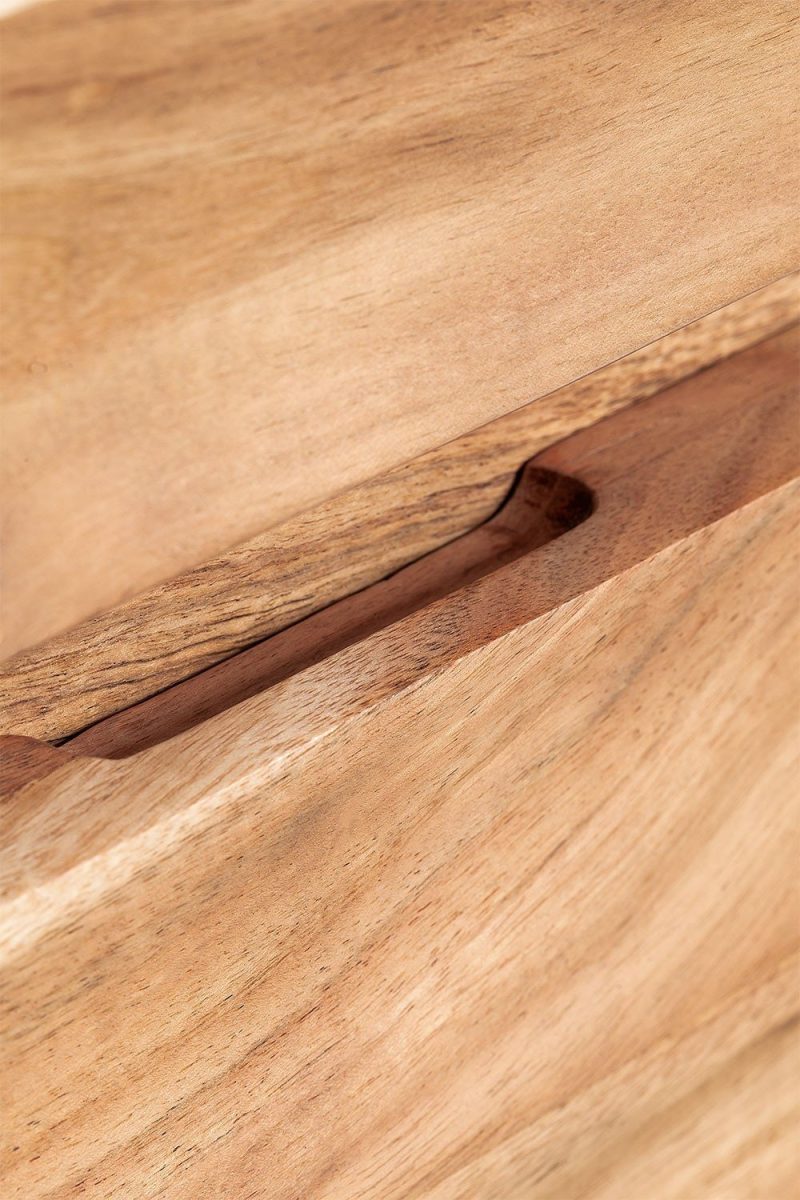 Eleva tu dormitorio con la Mesita de Noche en Madera de Acacia. Estilo industrial, durabilidad, y funcionalidad en 61x45x35 cm. ¡Descúbrelo hoy!