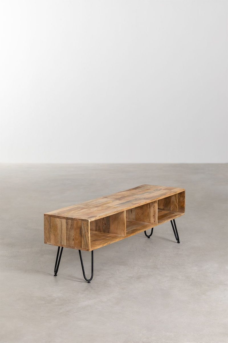 Descubre el Mueble TV en Madera Reciclada de Jameos Estudio: elegancia funcional para tu salón. Compacto, resistente, original. ¡Transforma con estilo!