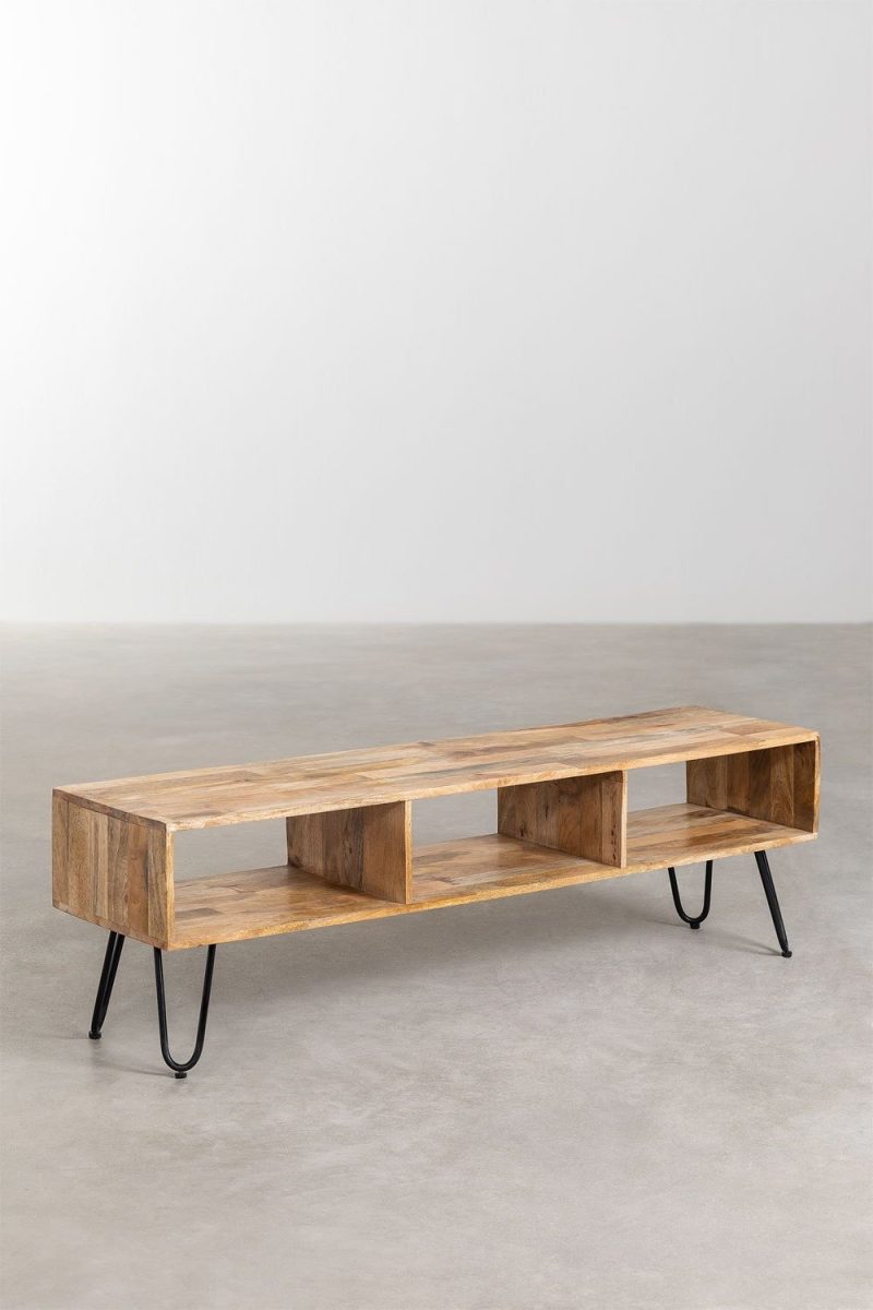 Descubre el Mueble TV en Madera Reciclada de Jameos Estudio: elegancia funcional para tu salón. Compacto, resistente, original. ¡Transforma con estilo!