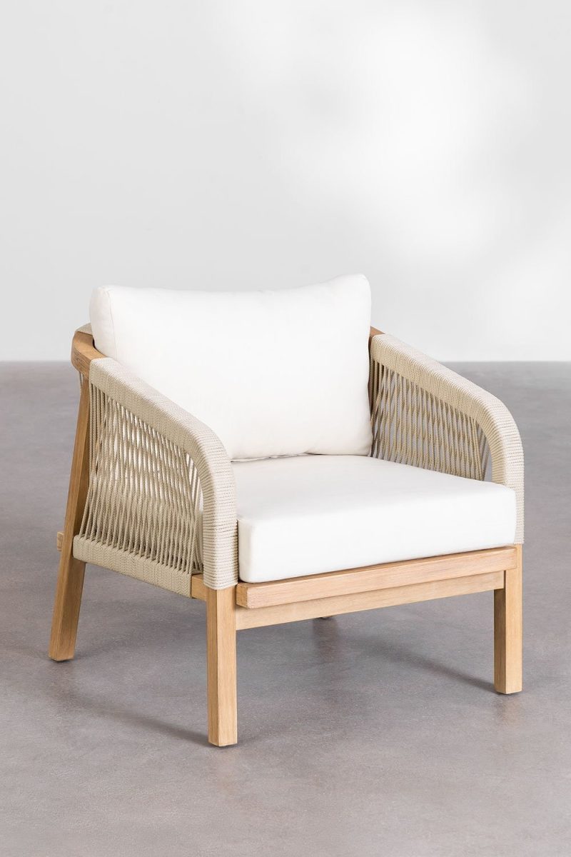 Experimenta el confort exterior con nuestro Sillón de Jardín en Madera de Acacia Nook. Elegancia duradera para tu espacio al aire libre. ¡Descúbrelo en Jameos Estudio!