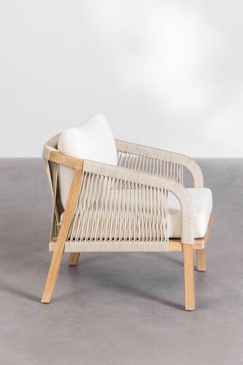 Experimenta el confort exterior con nuestro Sillón de Jardín en Madera de Acacia Nook. Elegancia duradera para tu espacio al aire libre. ¡Descúbrelo en Jameos Estudio!