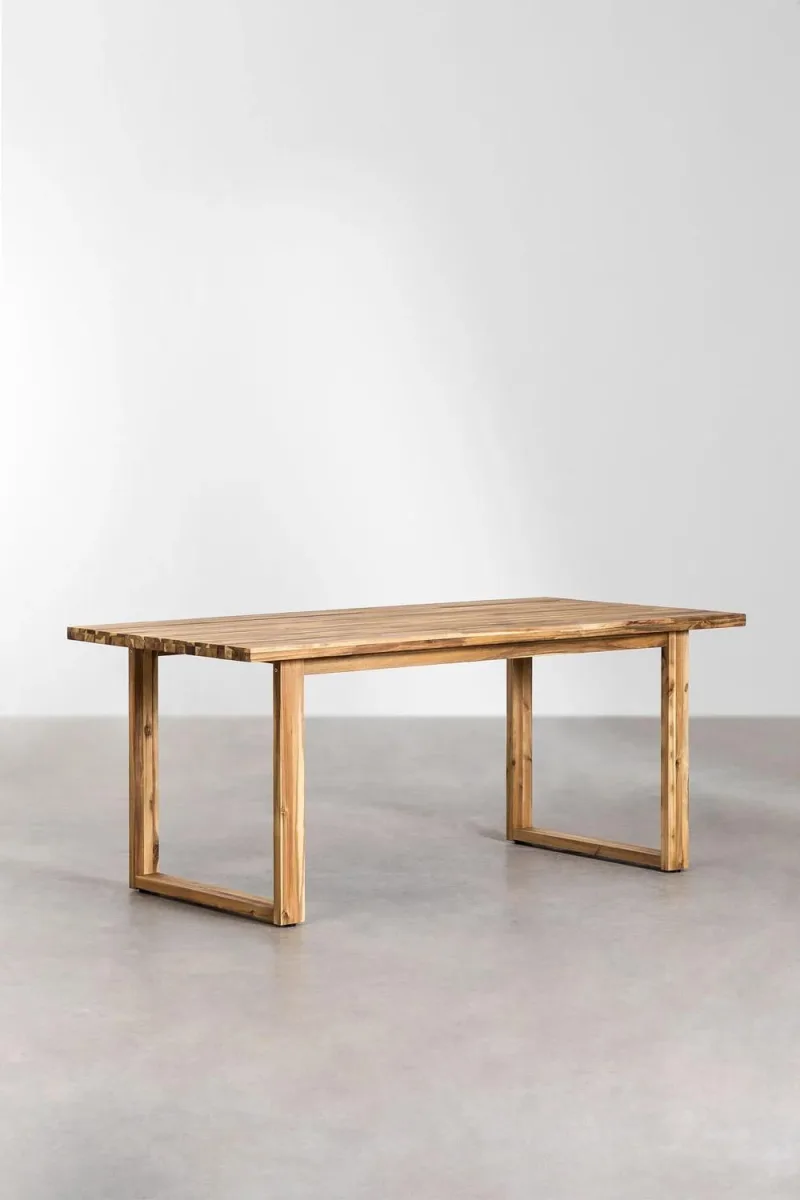 Mesa de Jardín Rectangular en Madera de Acacia (180x90 cm) Nolar