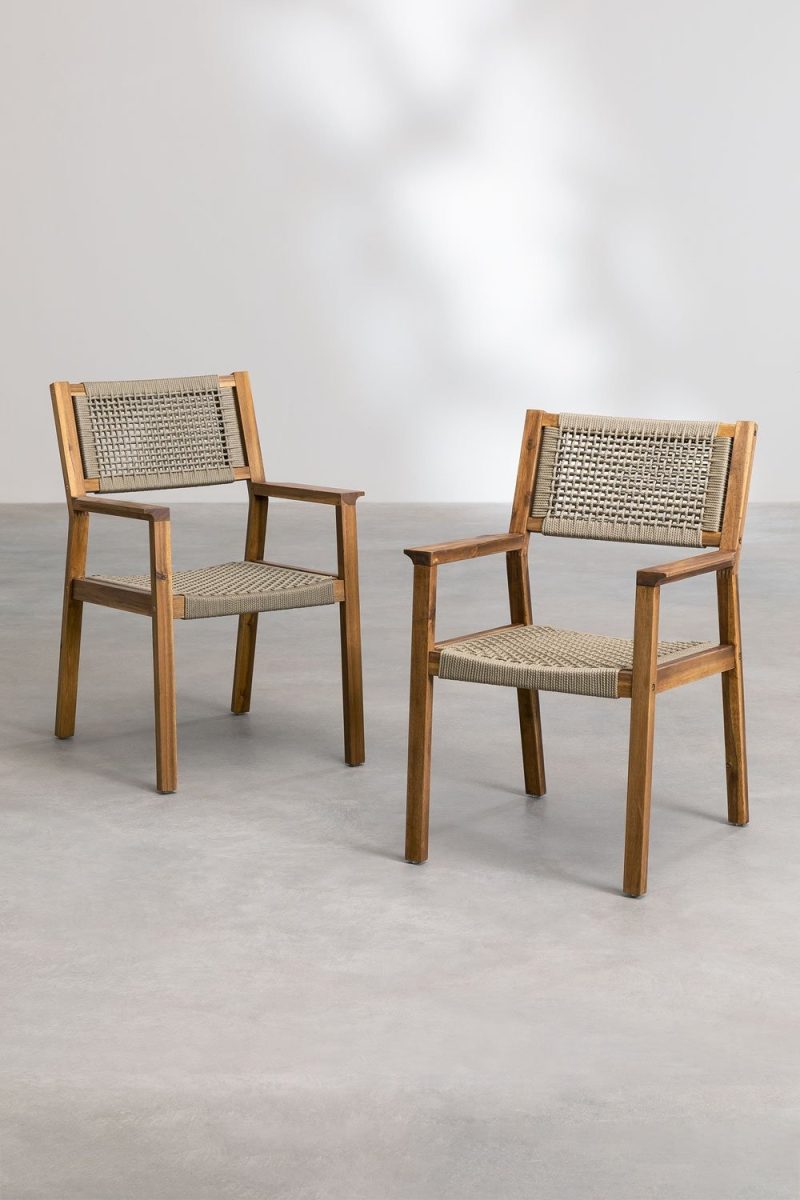 Descubre la Silla de Comedor Vortex: elegancia en madera de acacia con diseño único. Combina estilo y comodidad en tu hogar con Jameos Estudio.