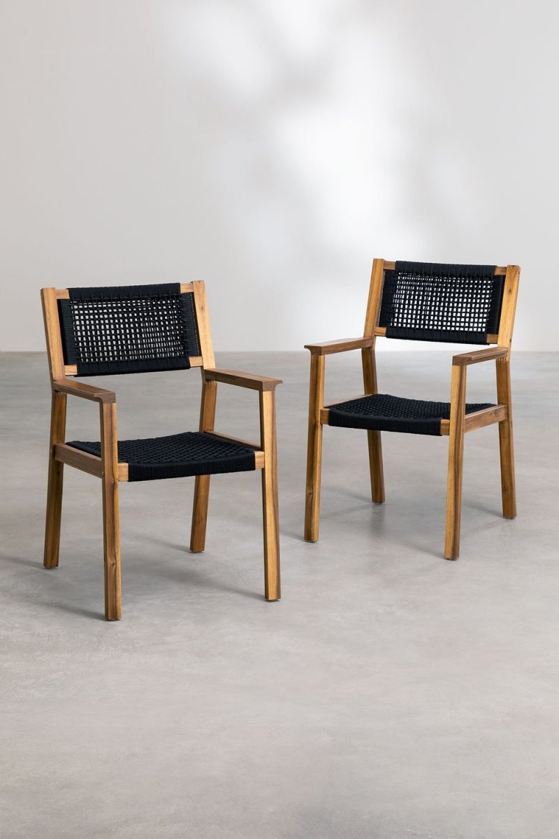 Descubre la Silla de Comedor Vortex: elegancia en madera de acacia con diseño único. Combina estilo y comodidad en tu hogar con Jameos Estudio.