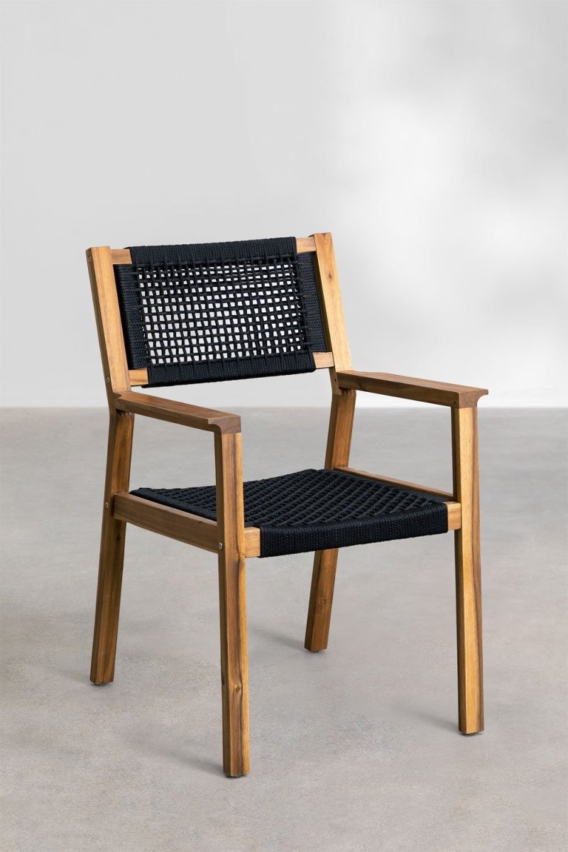 Descubre la Silla de Comedor Vortex: elegancia en madera de acacia con diseño único. Combina estilo y comodidad en tu hogar con Jameos Estudio.