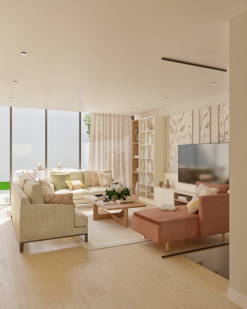 Proyecto de diseño de interiores y decoración. Asesoramiento decorativo Casa 5+1 en Guía Gran Canaria.