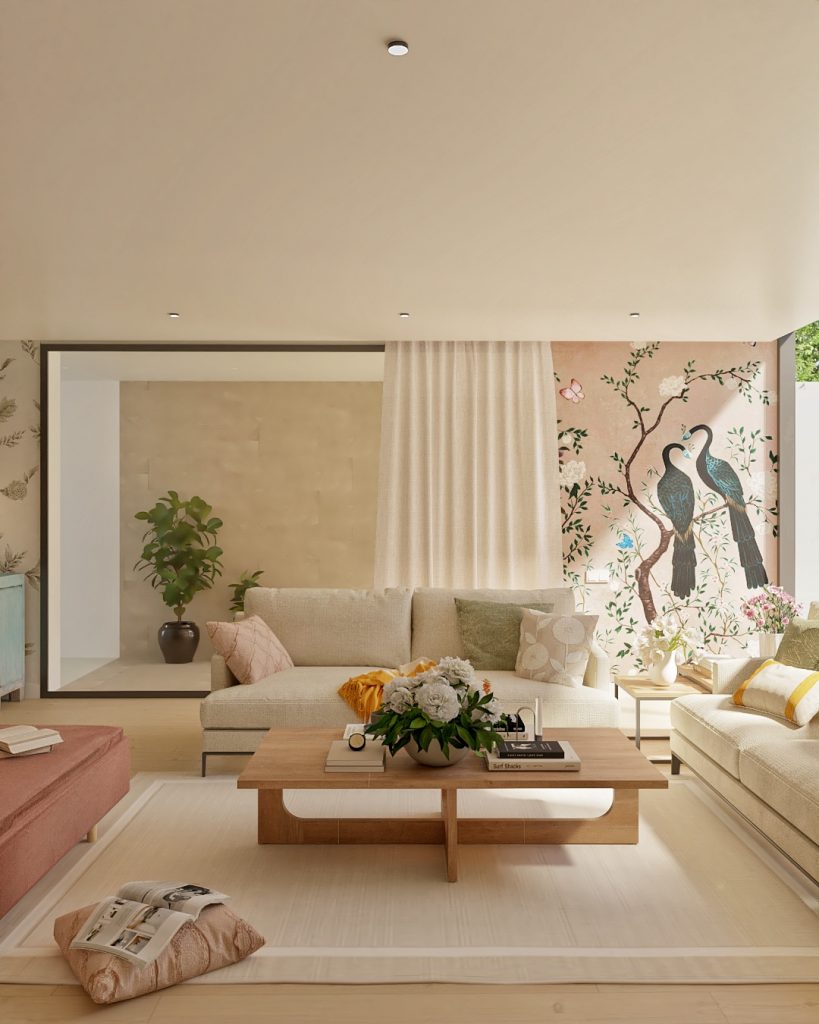 Proyecto de diseño de interiores y decoración. Asesoramiento decorativo Casa 5+1 en Guía Gran Canaria.
