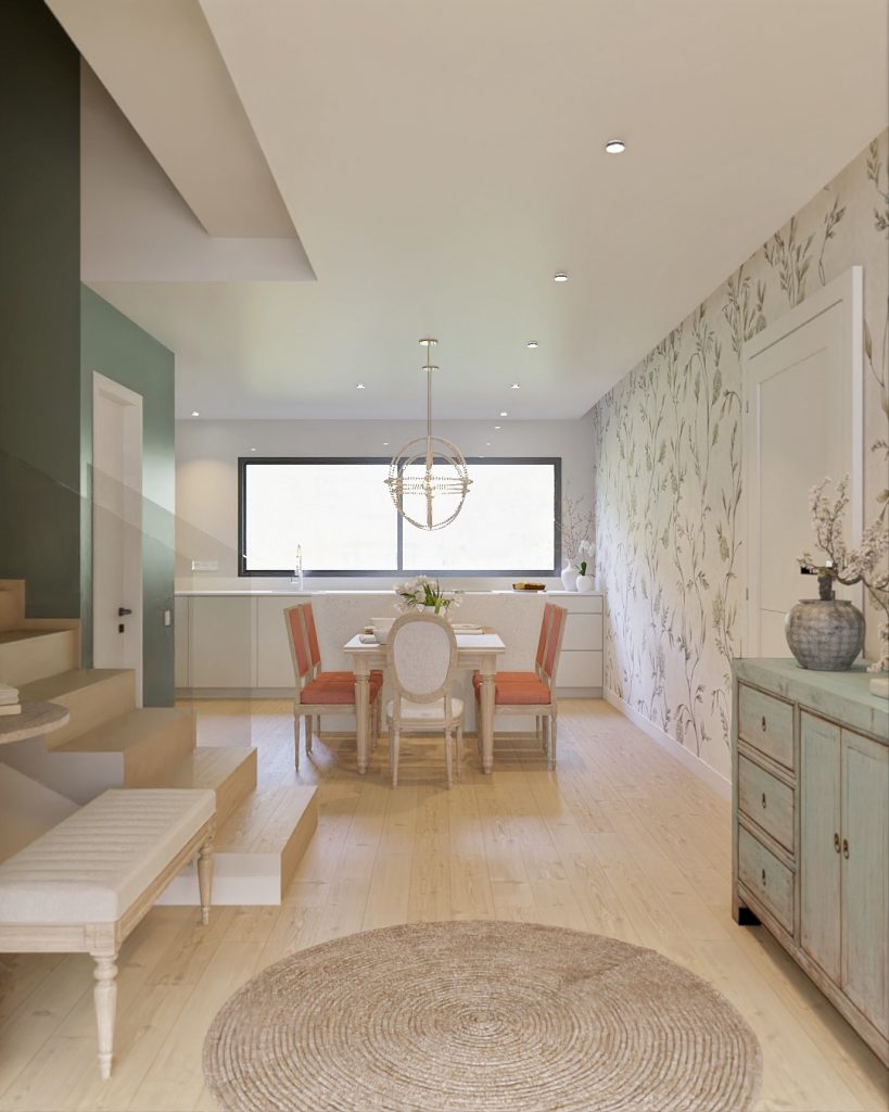 Proyecto de diseño de interiores y decoración. Asesoramiento decorativo Casa 5+1 en Guía Gran Canaria.