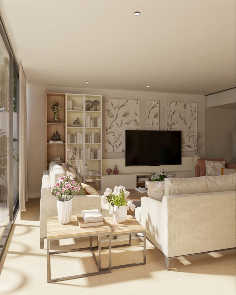 Proyecto de diseño de interiores y decoración. Asesoramiento decorativo Casa 5+1 en Guía Gran Canaria.