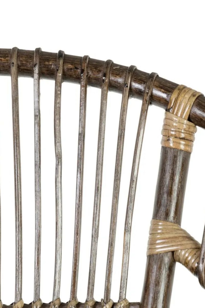 Silla de Ratán y Metal Gris-Negro - Imagen 3