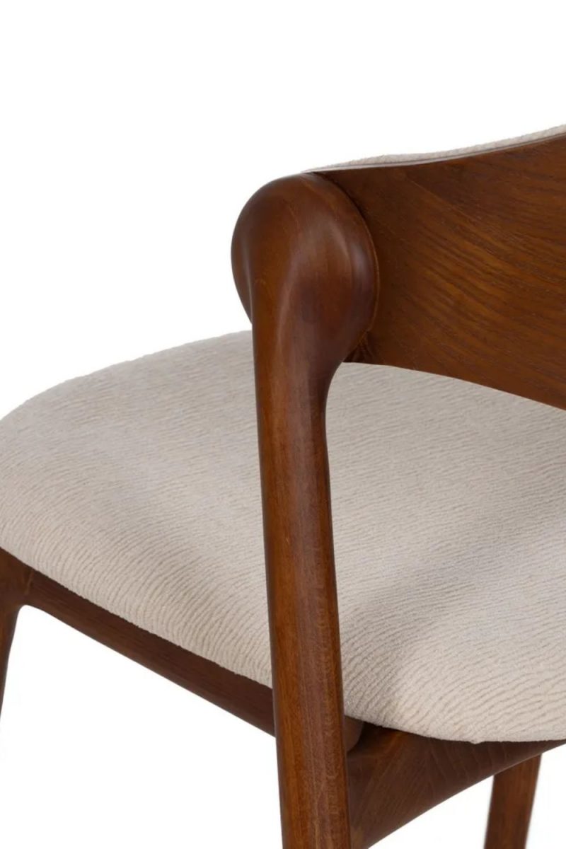 Silla Marrón de Tejido y Madera - Imagen 5