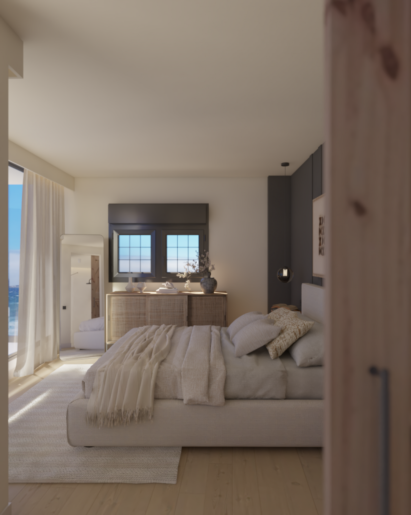 Proyecto de diseño de interiores y decoración. Asesoramiento decorativo Casa KF en Guía Gran Canaria. Renovación de habitación en Gran Canaria.