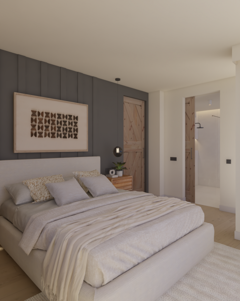 Proyecto de diseño de interiores y decoración. Asesoramiento decorativo Casa KF en Guía Gran Canaria. Renovación de habitación en Gran Canaria.