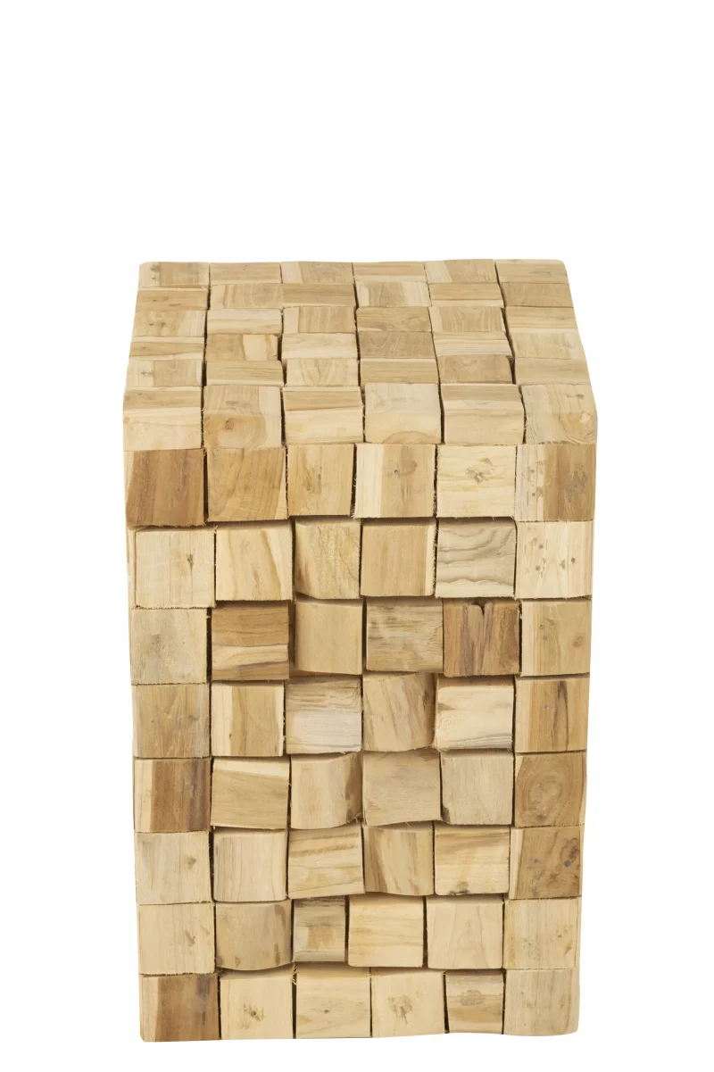 Pedestal en madera de teca tienda online Jameos Estudio