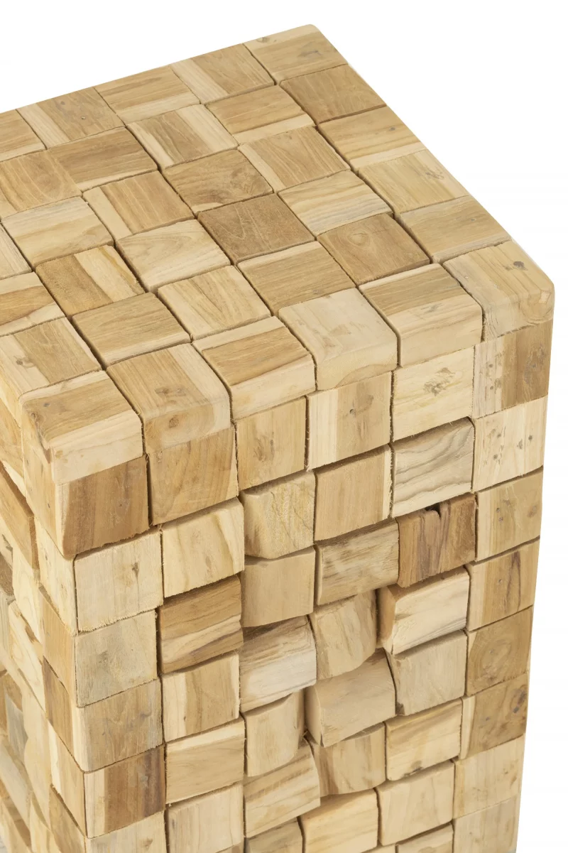 Pedestal en madera de teca tienda online Jameos Estudio