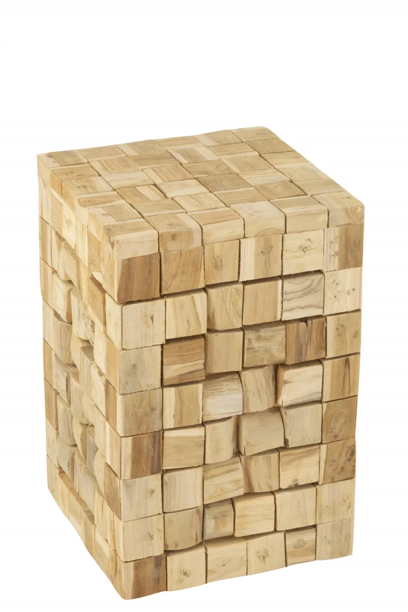 Pedestal en madera de teca tienda online Jameos Estudio