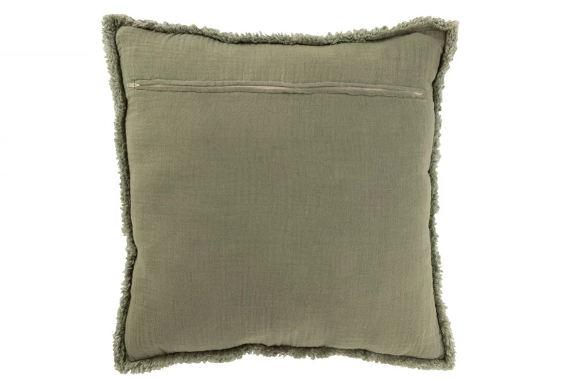 Cojín verde deshilachado Tienda online Jameos Estudio.
