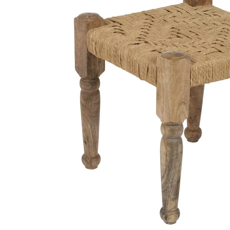 Taburete de fibras en madera de mango tienda online Jameos Estudio