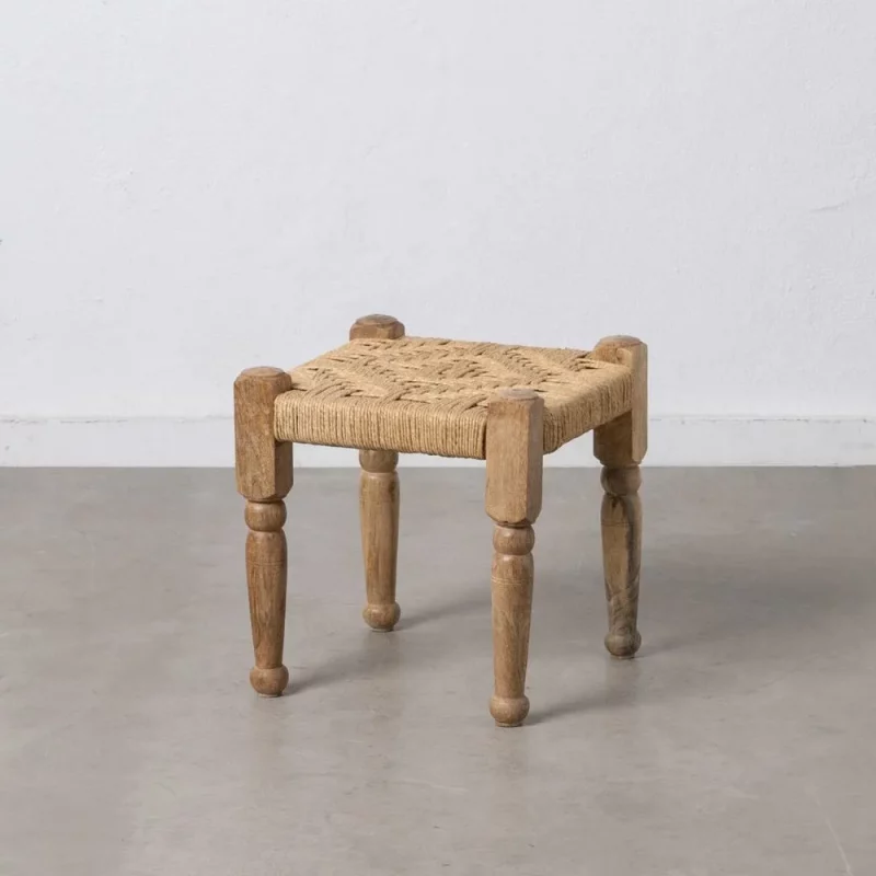 Taburete de fibras en madera de mango tienda online Jameos Estudio