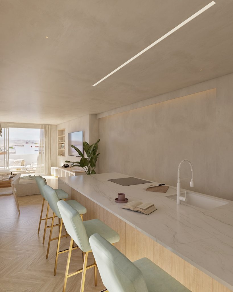 Proyecto de diseño de interiores y decoración. Asesoramiento decorativo Casa LH en Guía Gran Canaria. Renovación de habitación en Gran Canaria.