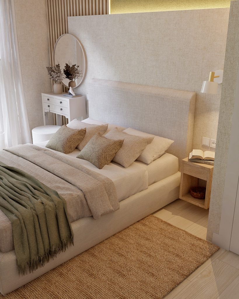 Proyecto de diseño de interiores y decoración. Asesoramiento decorativo Casa IM en Guía Gran Canaria. Renovación de habitación en Gran Canaria.