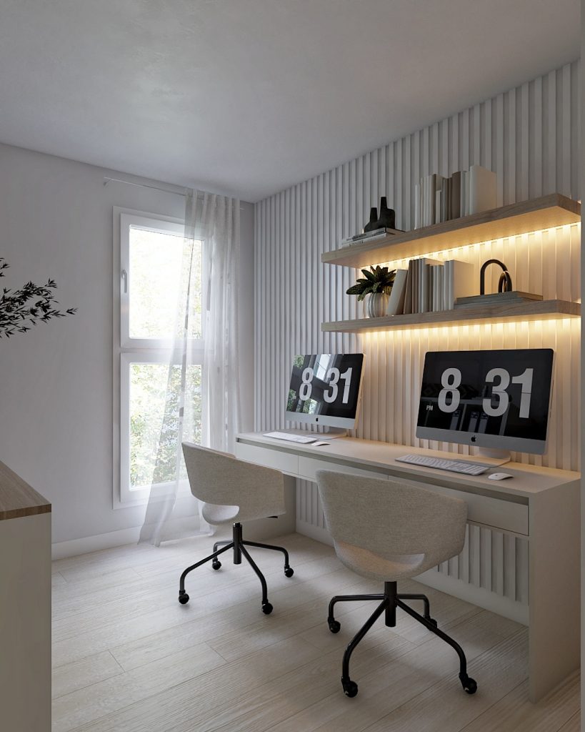 Proyecto de diseño de interiores y decoración. Asesoramiento decorativo Casa IM en Guía Gran Canaria. Renovación de estudio en Gran Canaria.