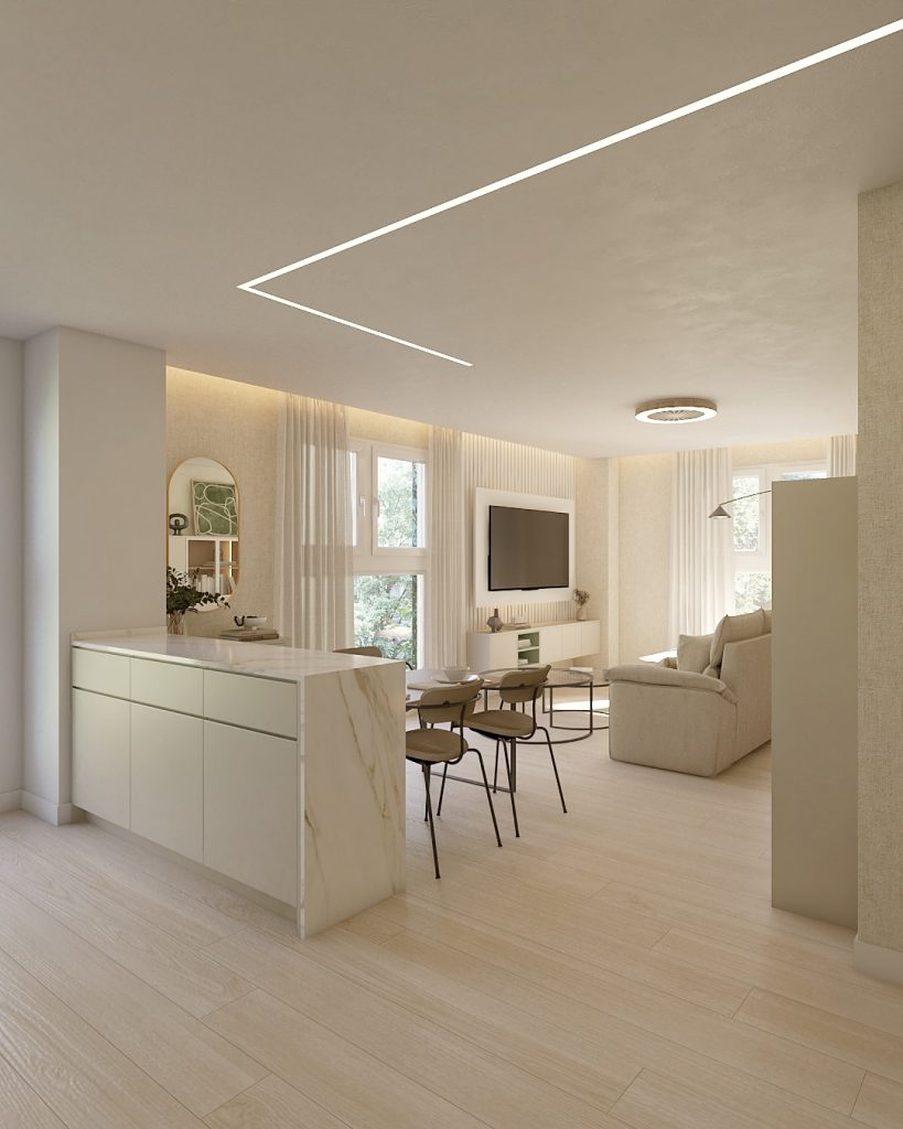 Proyecto de diseño de interiores y decoración. Asesoramiento decorativo Casa IM en Guía Gran Canaria. Renovación de salón en Gran Canaria.