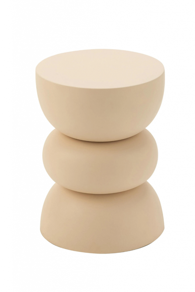 Mesa auxiliar hierro beige tienda online Jameos Estudio