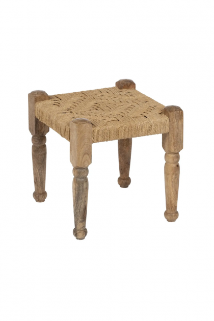 Taburete de fibras en madera de mango tienda online Jameos Estudio