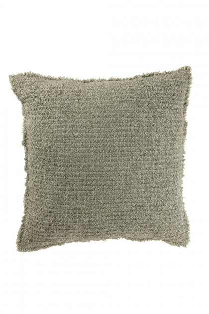 Cojín verde deshilachado Tienda online Jameos Estudio.