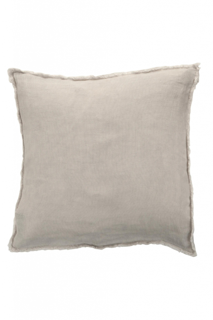 Cojín gris suave en lino Tienda online Jameos Estudio.
