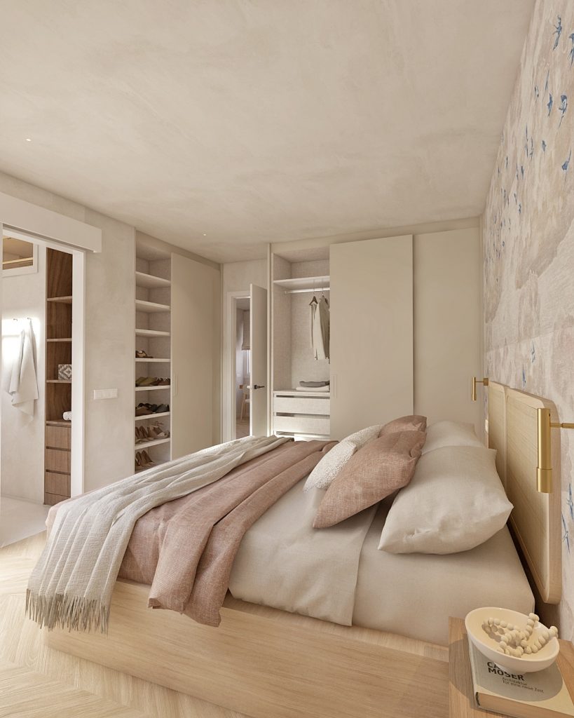 Proyecto de diseño de interiores y decoración. Asesoramiento decorativo Casa LH en Guía Gran Canaria. Renovación de habitación en Gran Canaria.