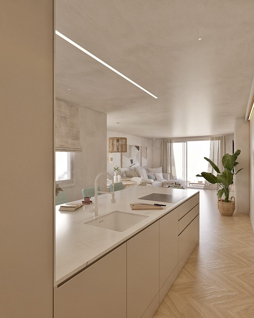 Proyecto de diseño de interiores y decoración. Asesoramiento decorativo Casa LH en Guía Gran Canaria. Renovación de habitación en Gran Canaria.