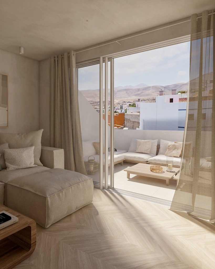 Proyecto de diseño de interiores y decoración. Asesoramiento decorativo Casa LH en Guía Gran Canaria. Renovación de habitación en Gran Canaria.